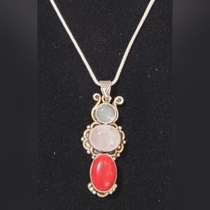 Handmade 925 Sterling Silver Rose Quartz Gemstone Pendant &…